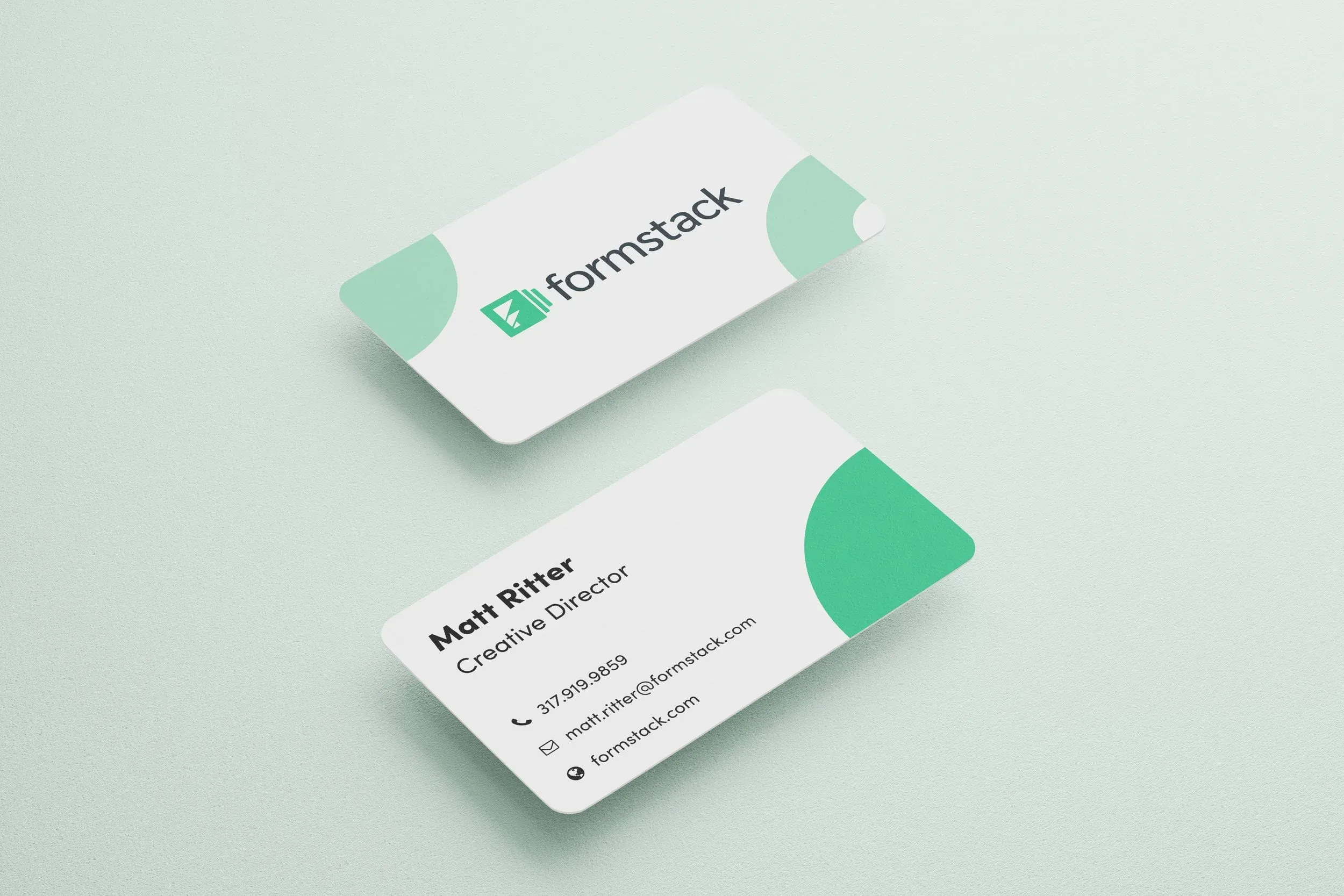 Formstack business cards for Matt Ritter, Creative Director