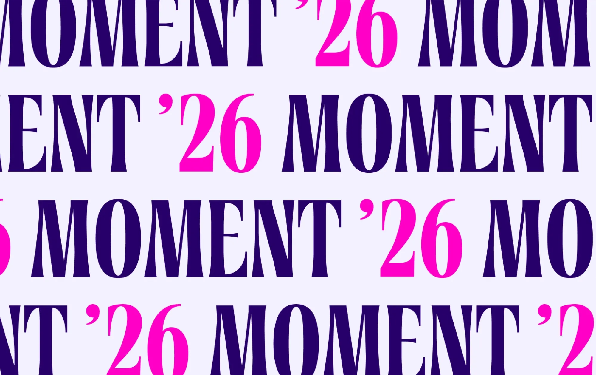 Concept 1: repeating wordmark pattern