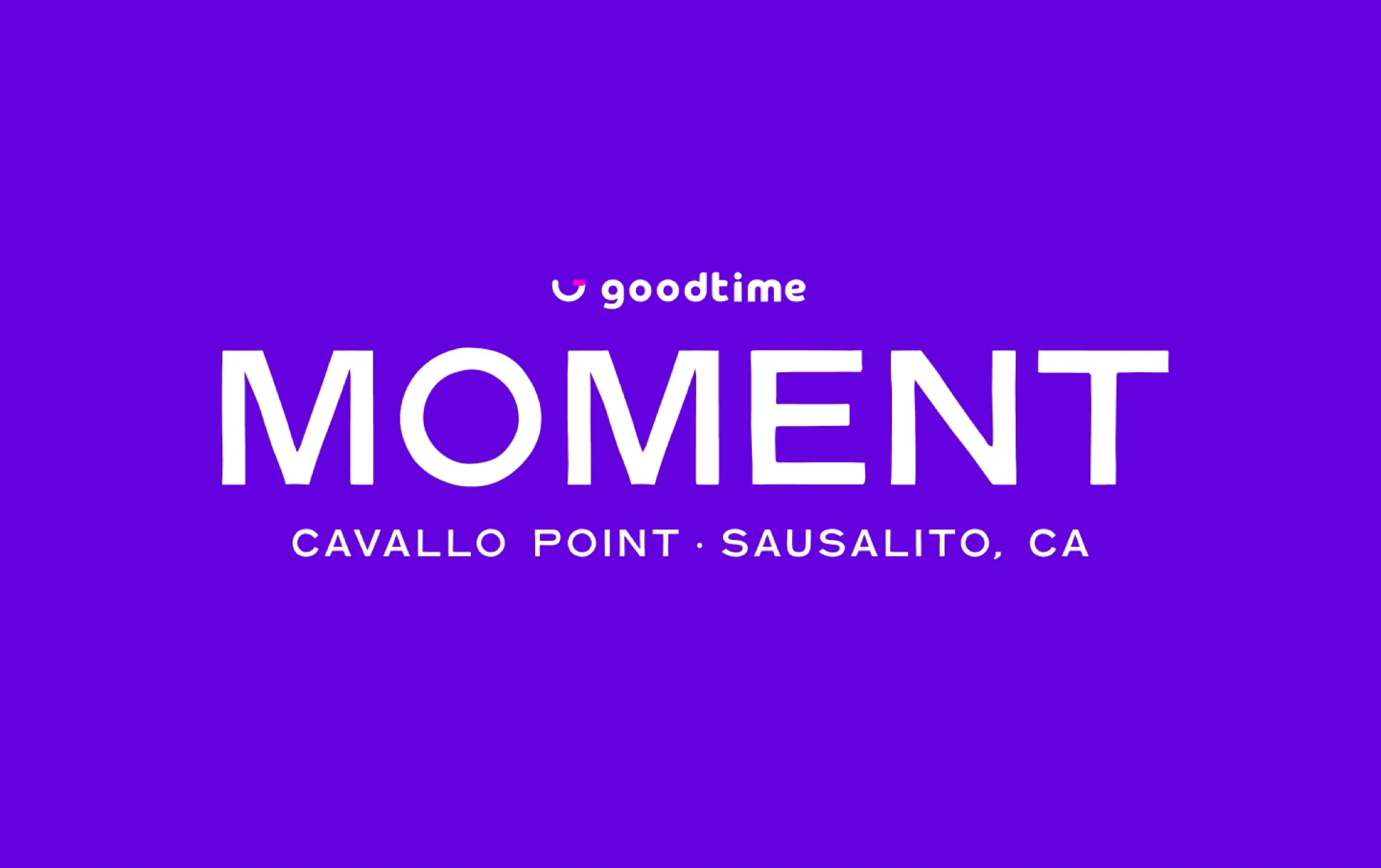Concept 1: condensed serif wordmark on purple