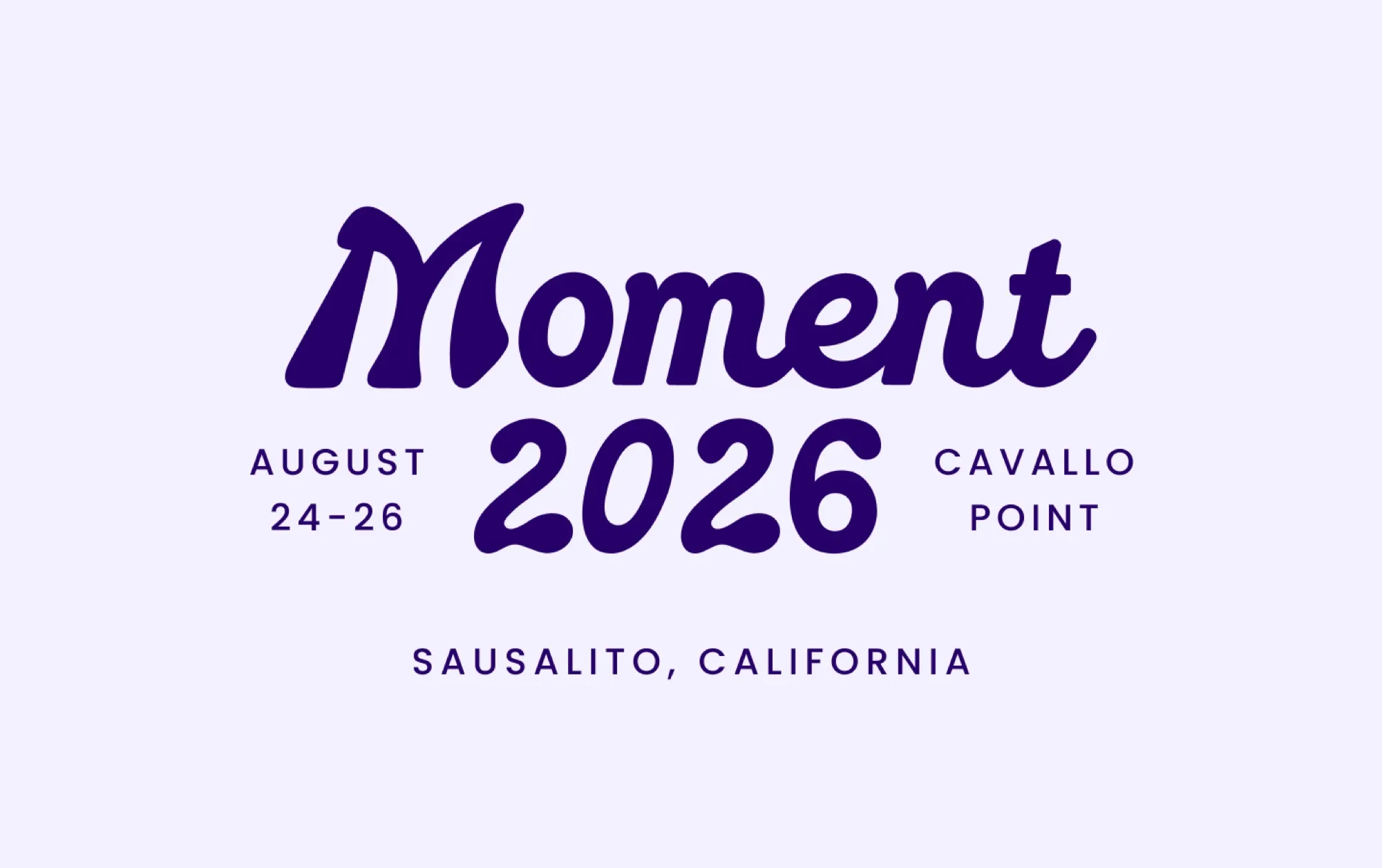 Concept 2: script wordmark on soft purple