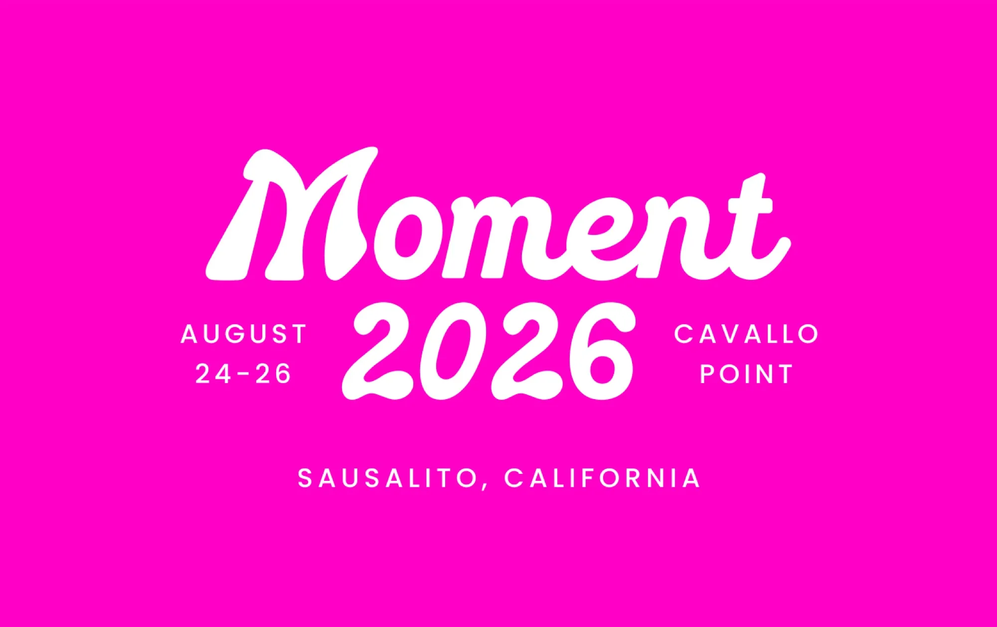 Concept 2: script wordmark on magenta