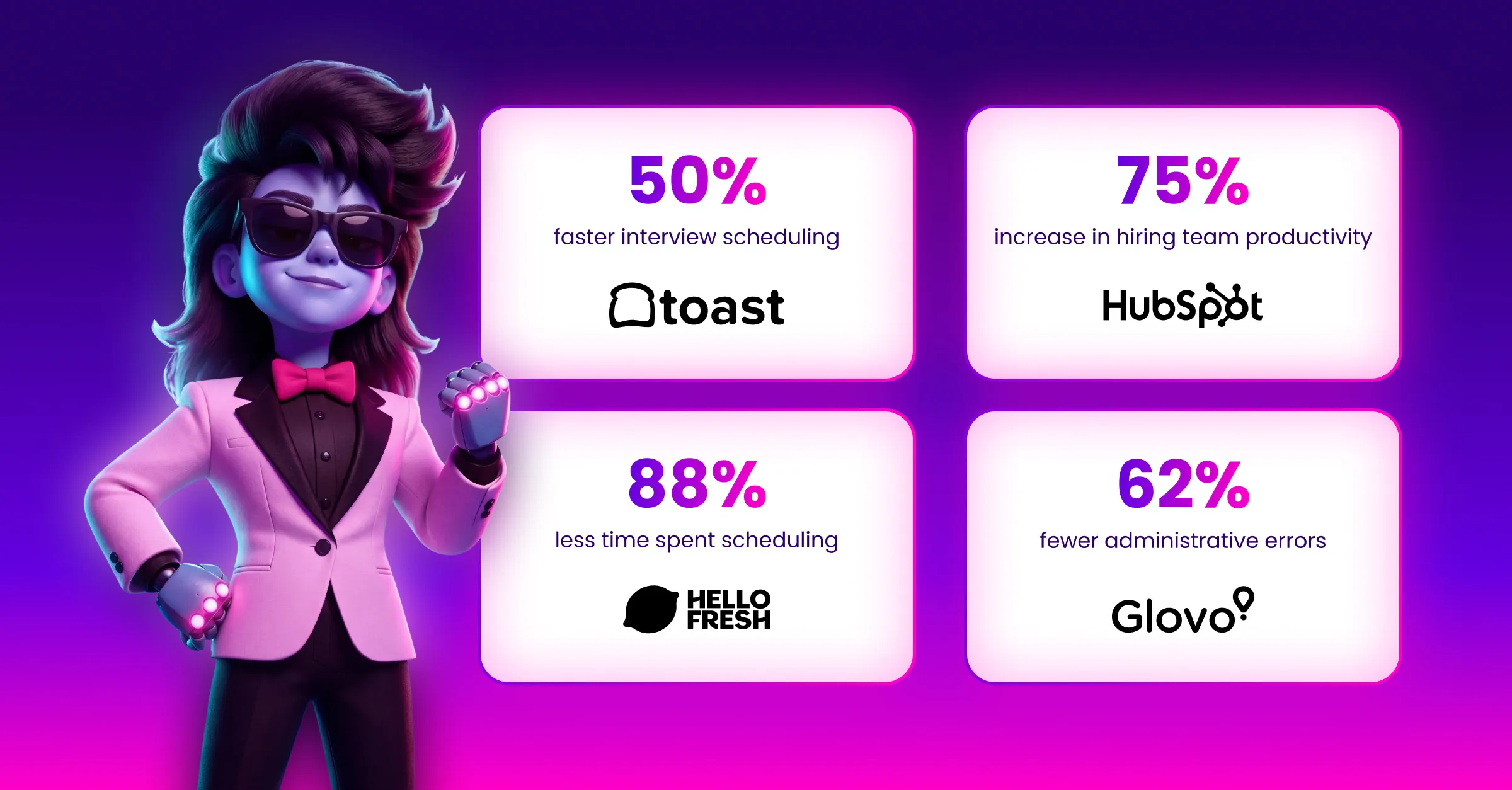Launch email: customer results from Toast, HubSpot, HelloFresh, and Glovo