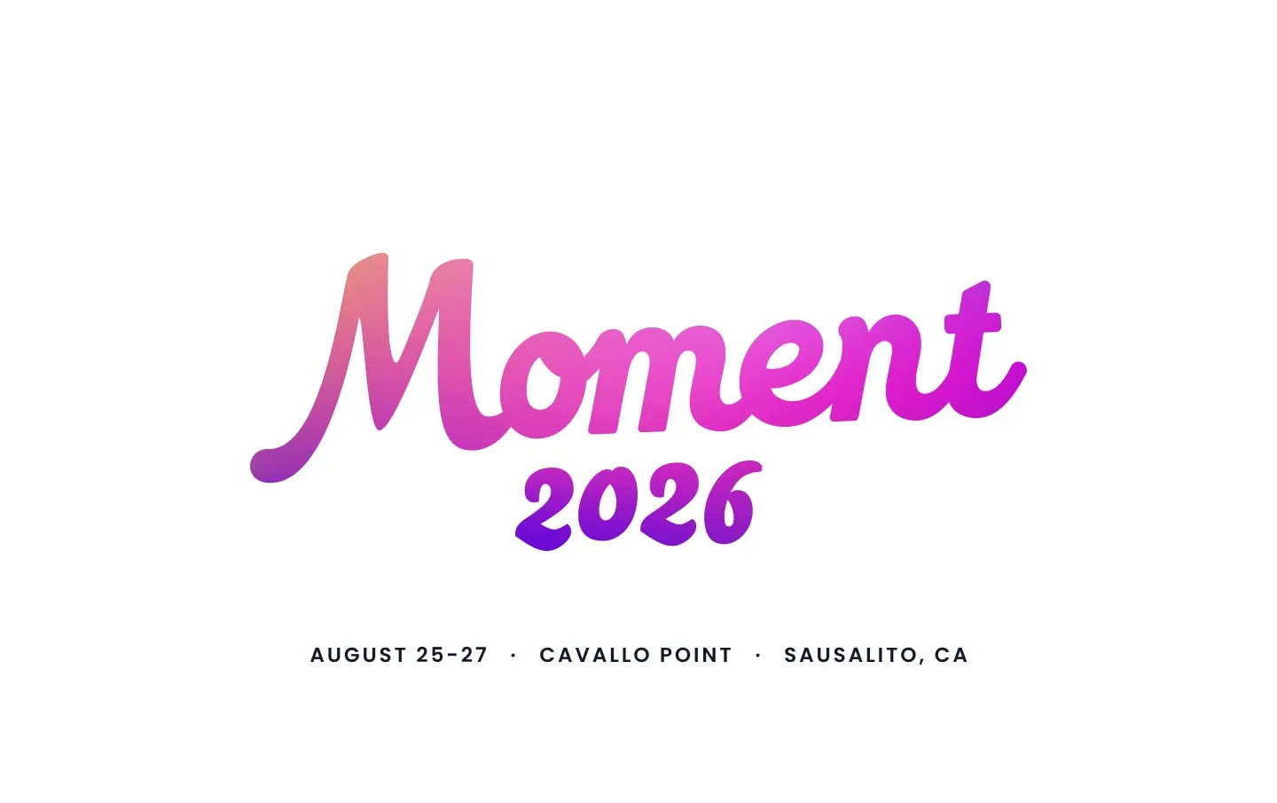 Moment 2026 logo lockup