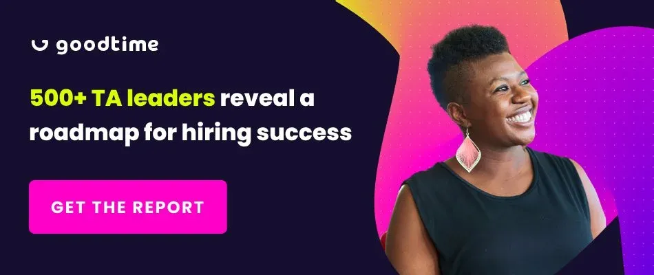 Email signature banner: “500+ TA leaders reveal a roadmap for hiring success”