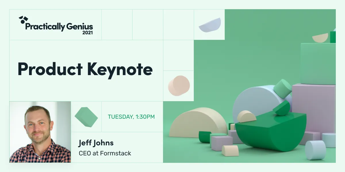 Product Keynote graphic with a shape-filled grid