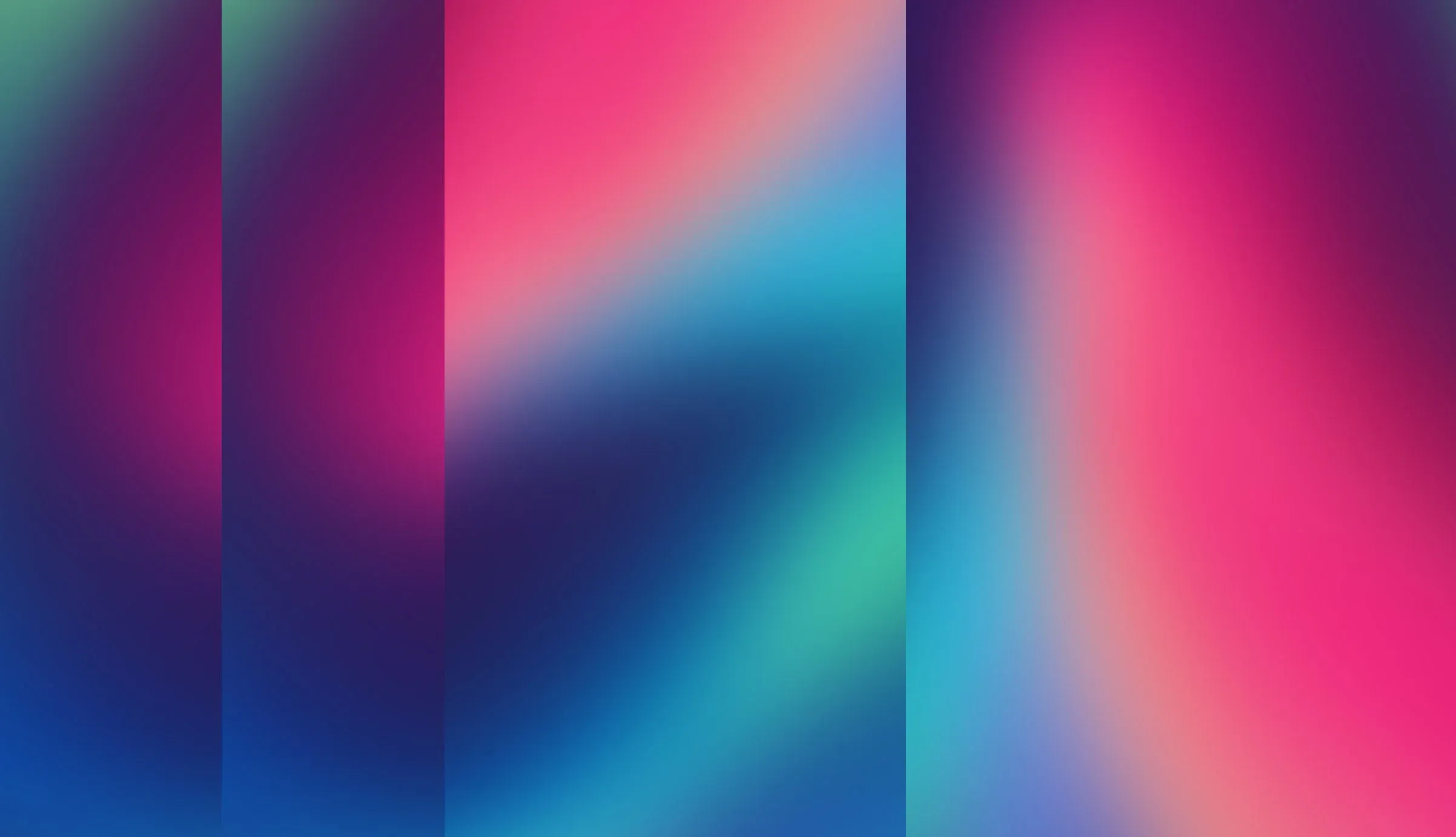 Gradient study using vertical blur panels in teal, navy, and pink