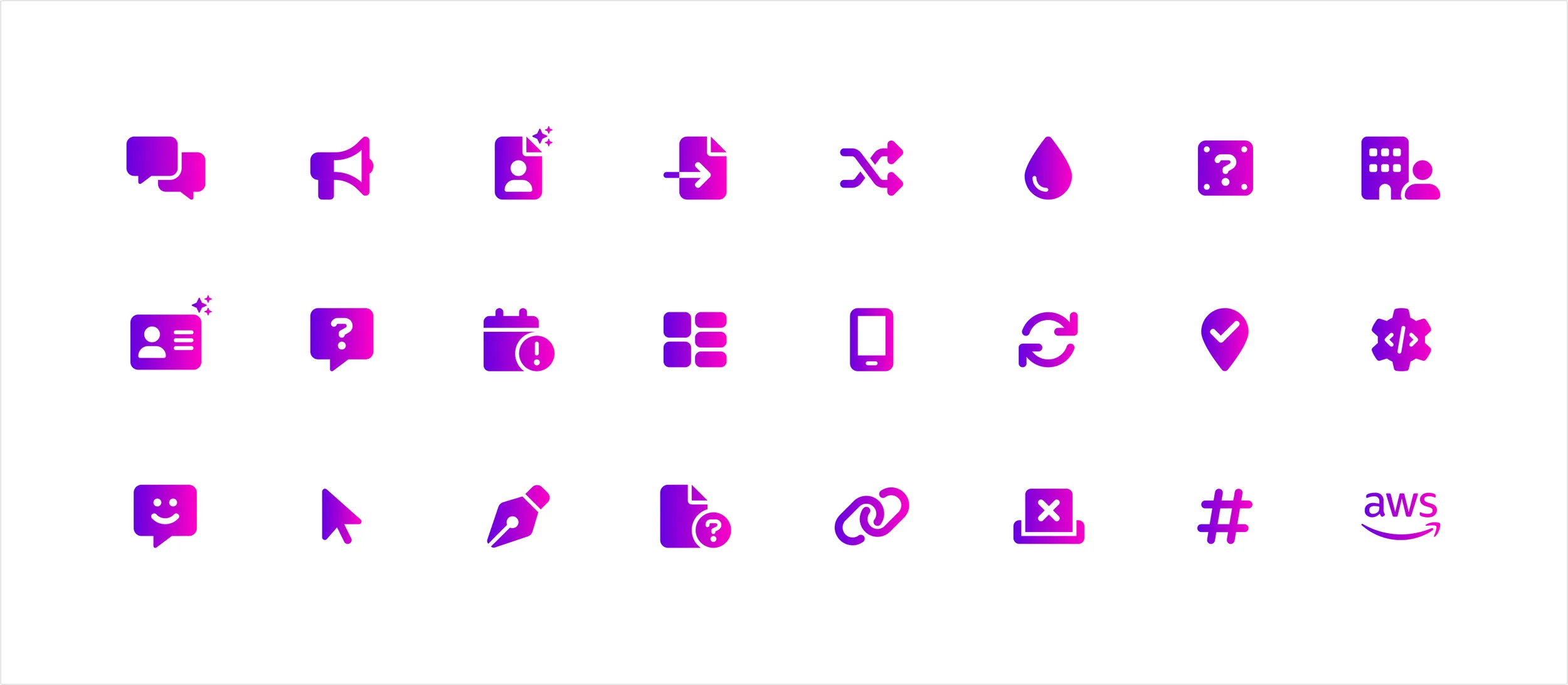GoodTime icon set in magenta