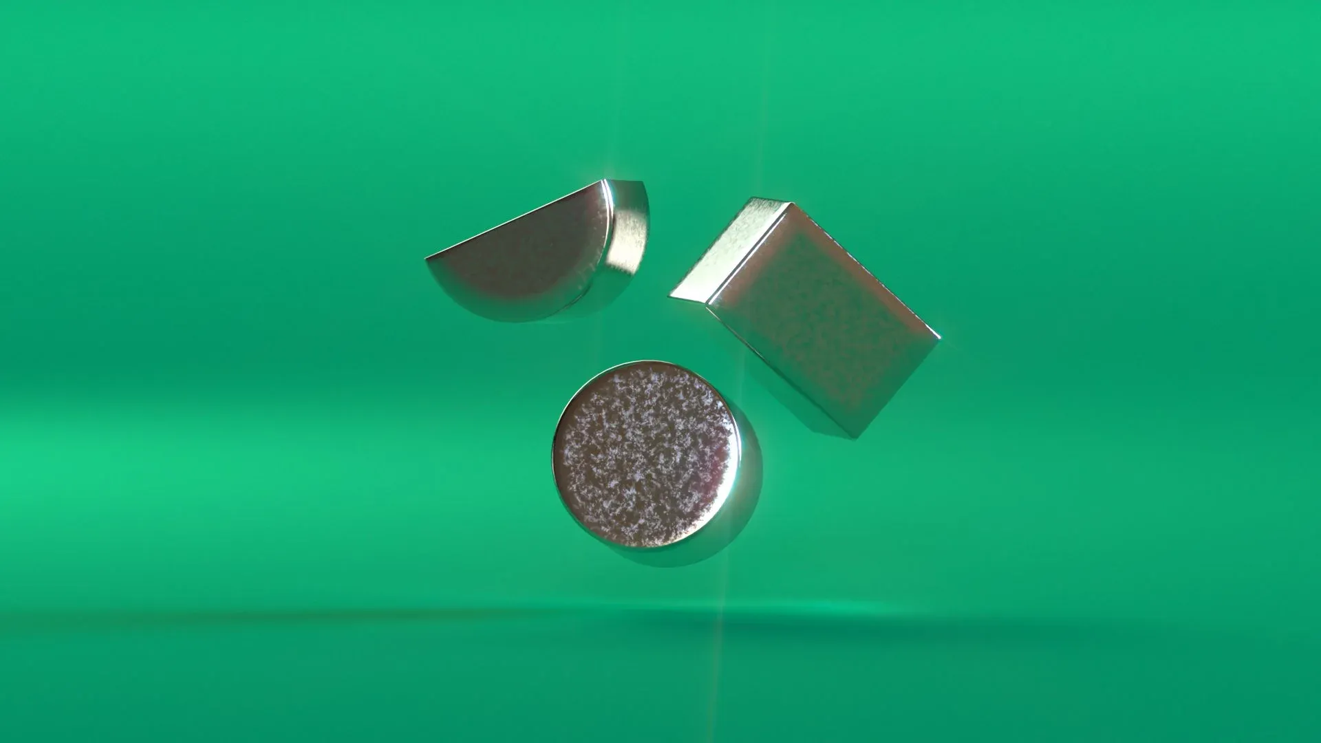 Platinum-award version of the 3D logo shapes on green