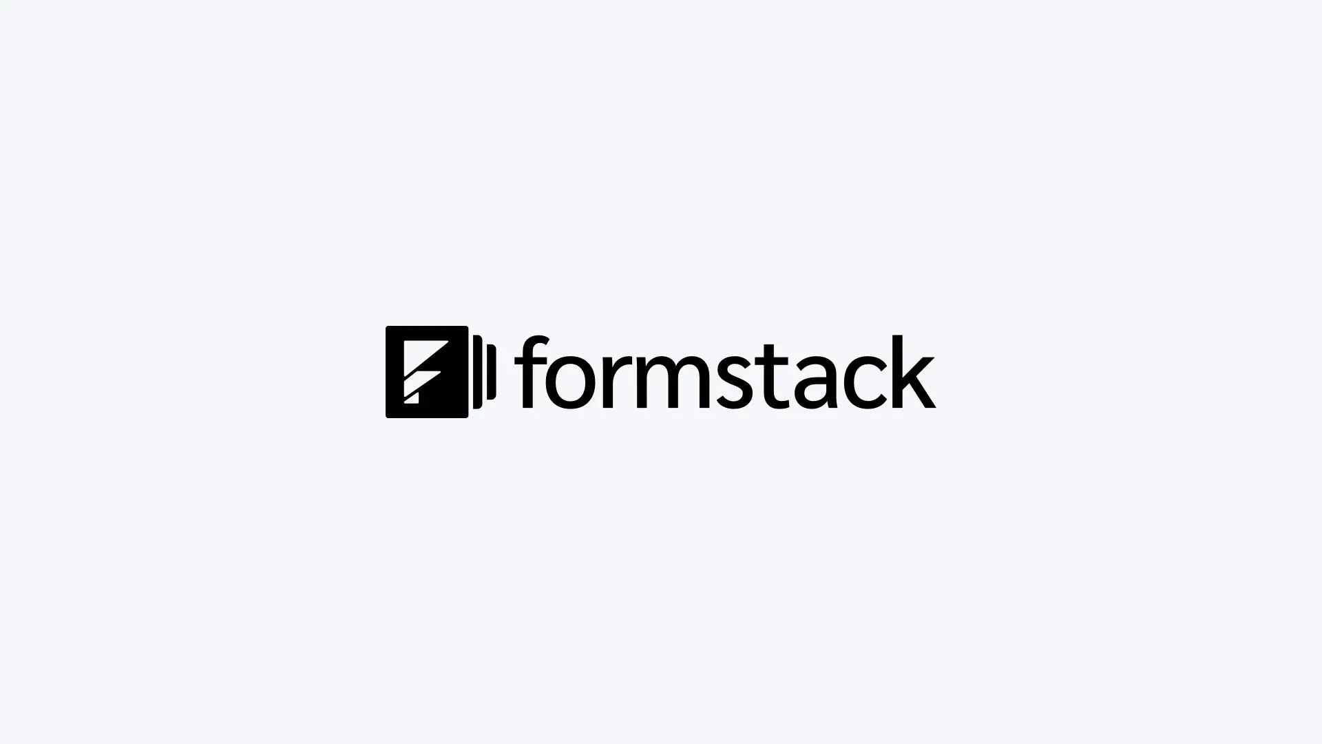 Updated Formstack logo in black
