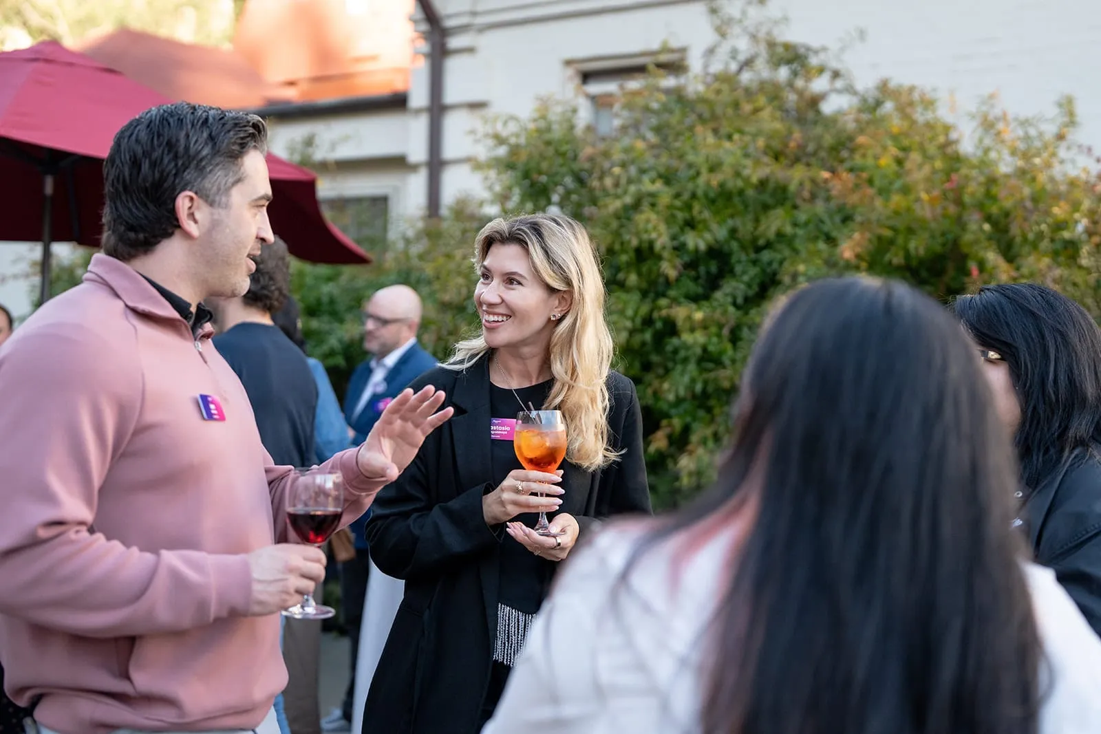 Guests in conversation at the reception