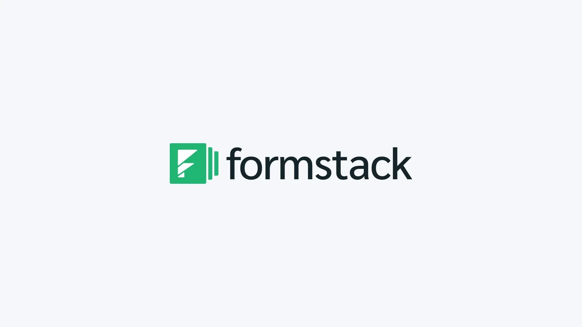 Updated Formstack logo in green on light gray