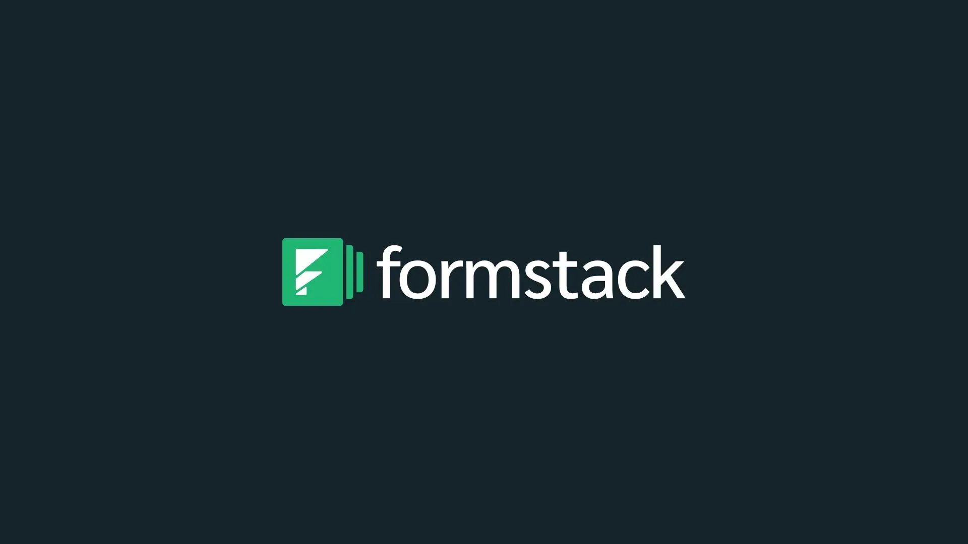 Updated Formstack logo reversed on dark slate