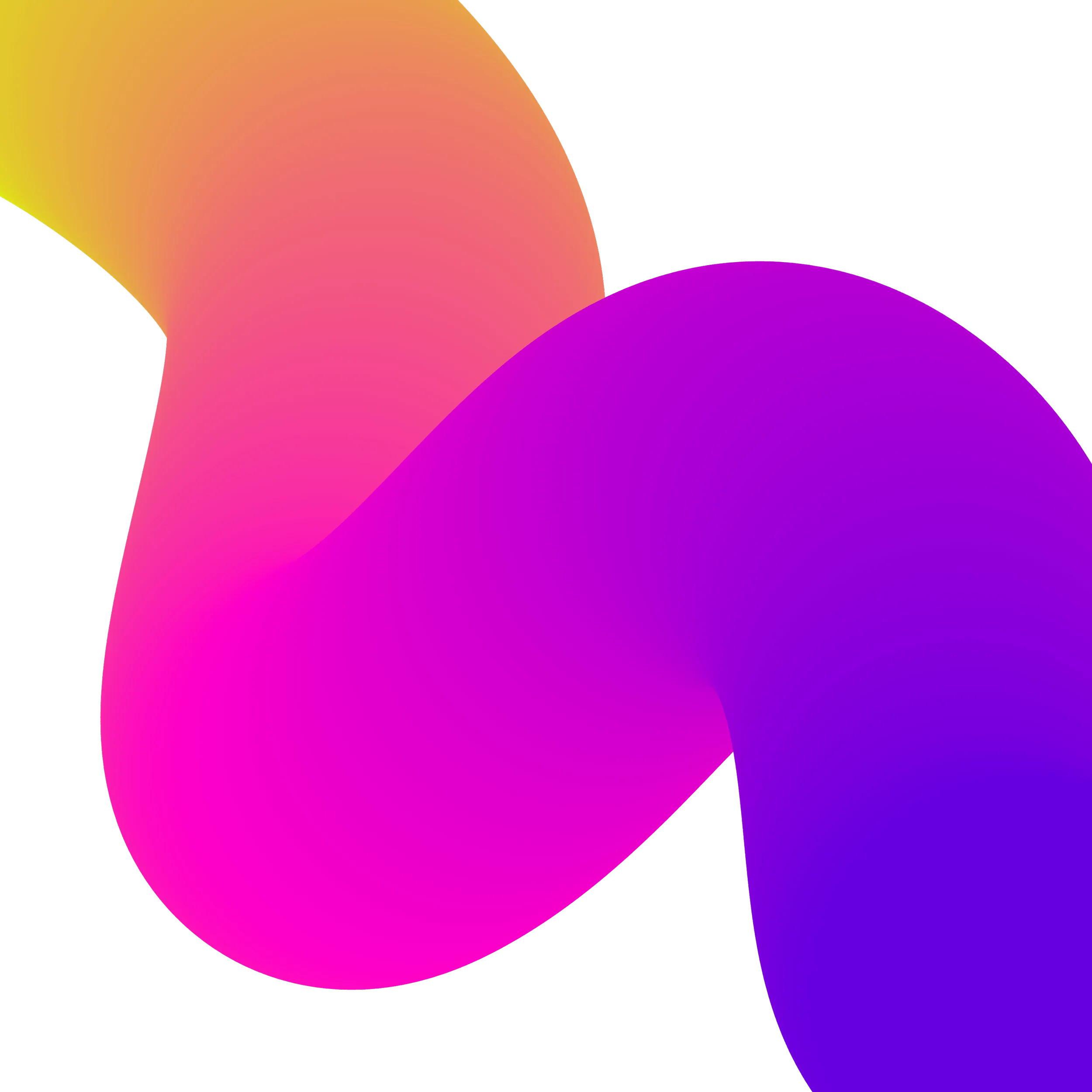 Early concept: a looping yellow-to-violet gradient spline on black