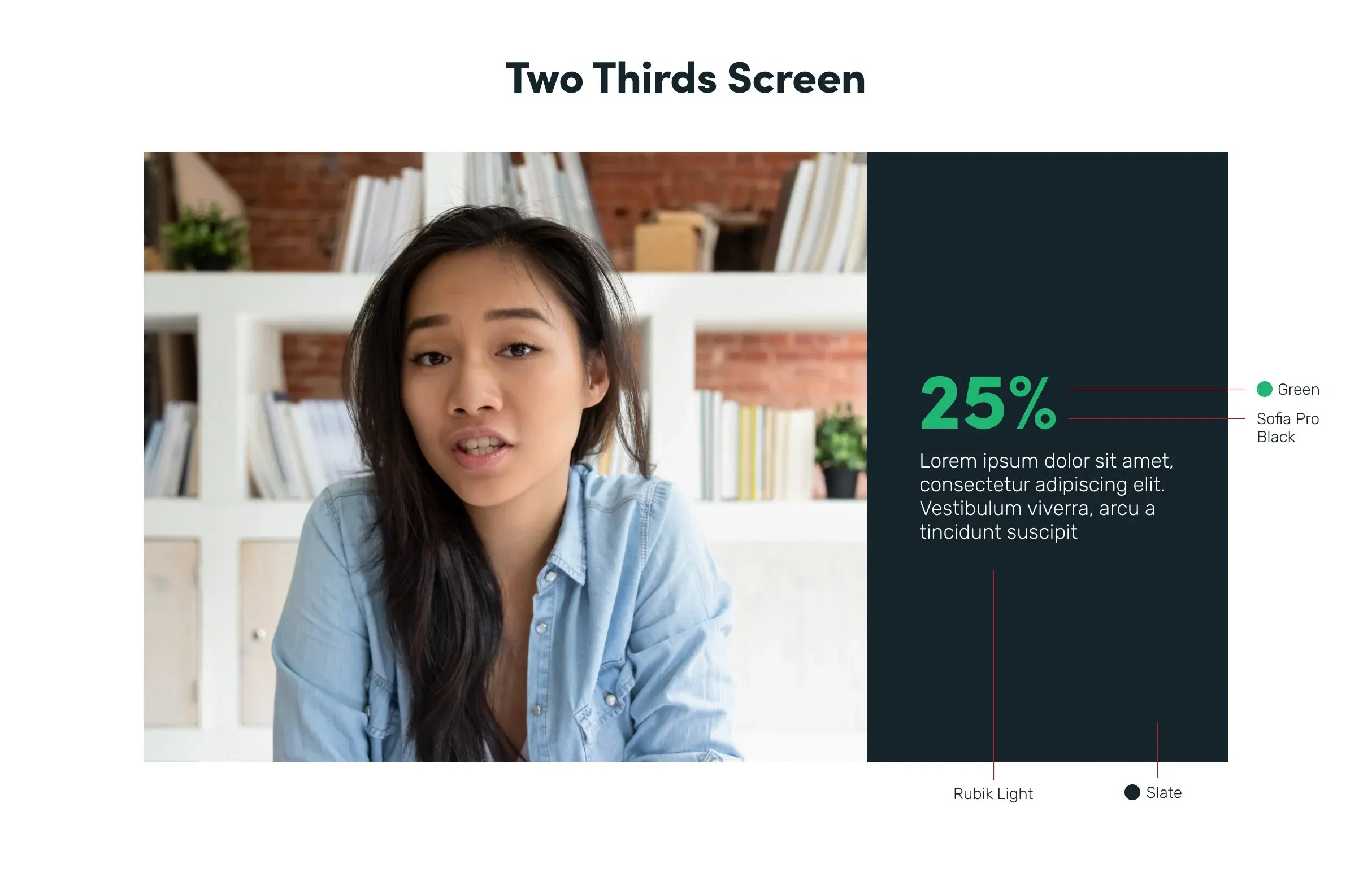 Guidelines page: two-thirds layout with speaker video and a stat
