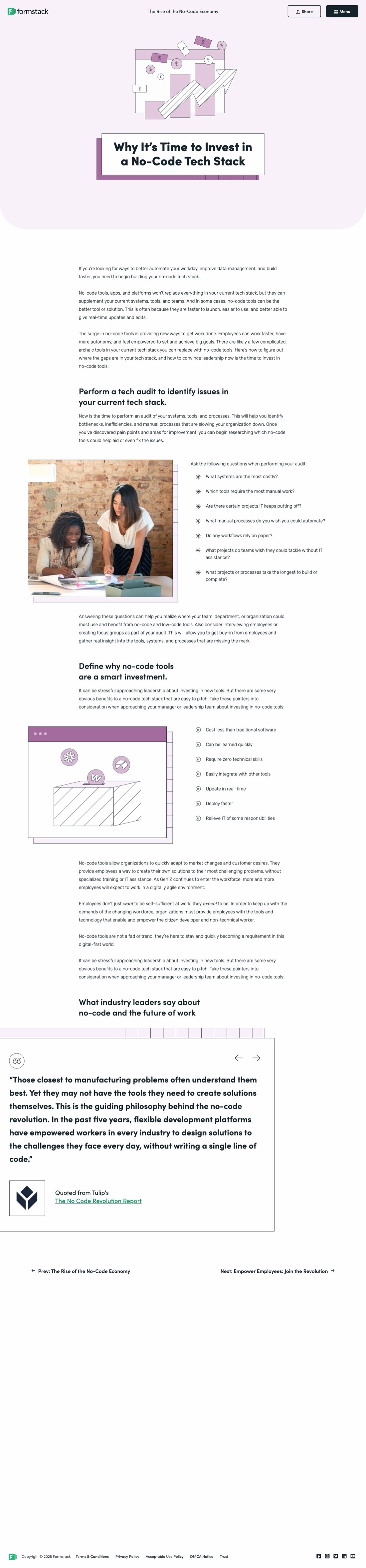 Chapter: Time to invest in no-code